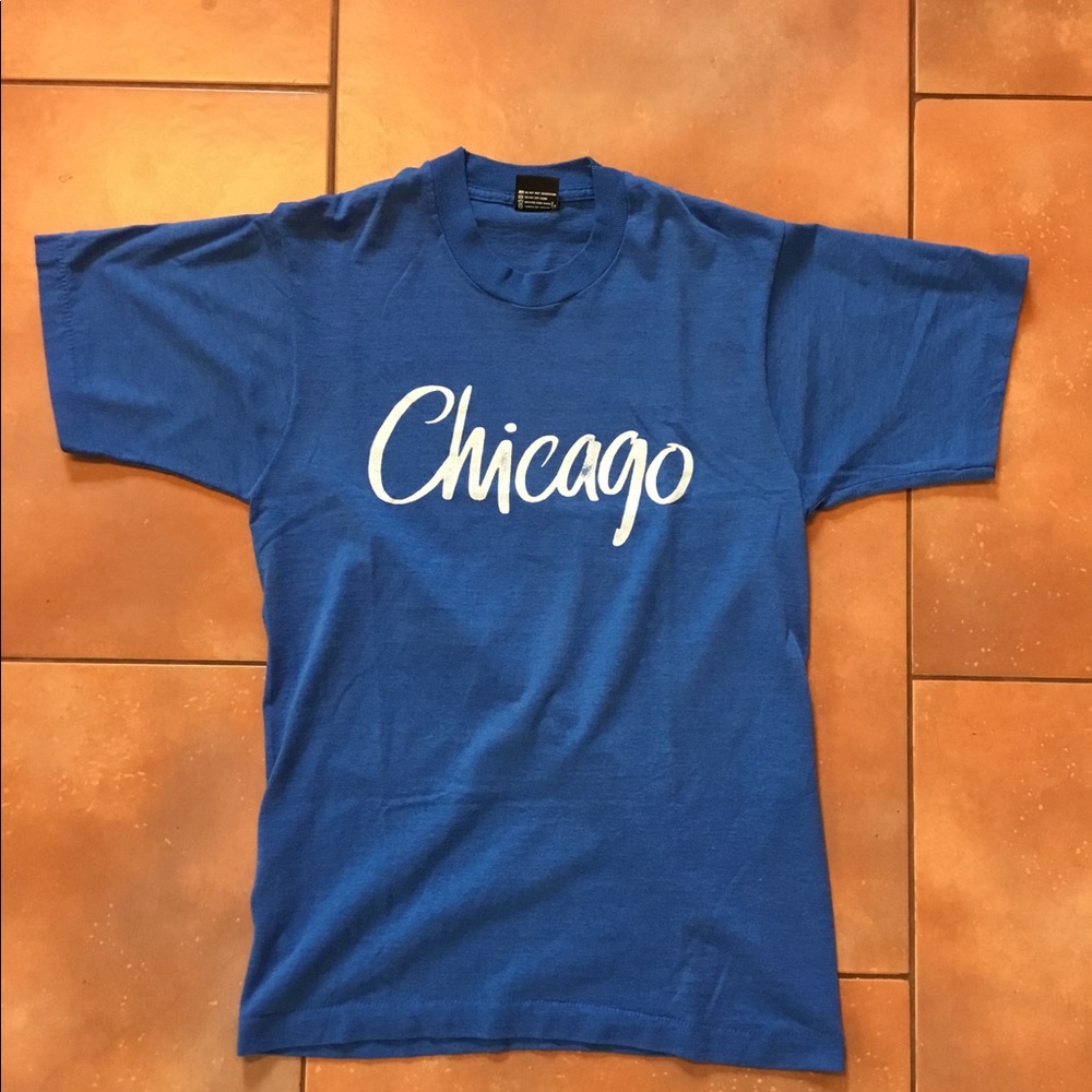 VTG Screen Stars Chicago 50/50 Blue Tee